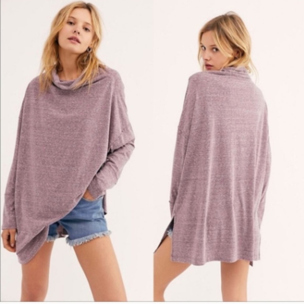 NWT Free People Bella Vista Thermal Tunic Oversized Slouchy Top